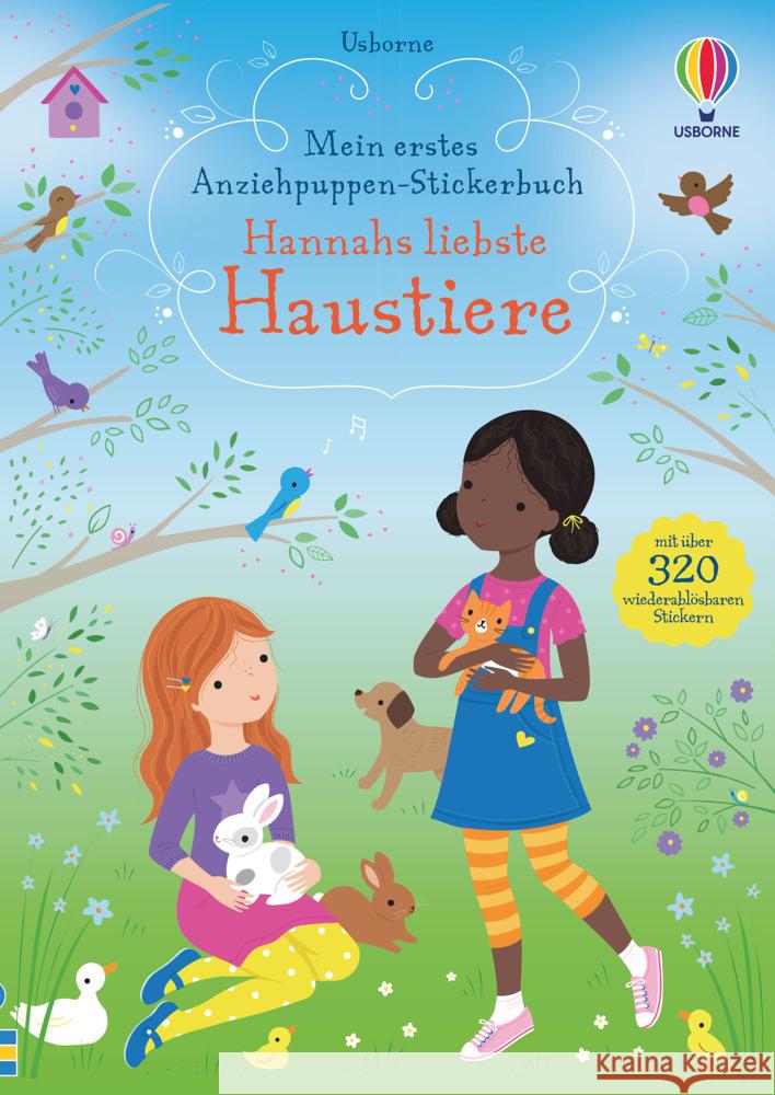 Mein erstes Anziehpuppen-Stickerbuch: Hannahs liebste Haustiere Watt, Fiona 9781789416480 Usborne Verlag - książka