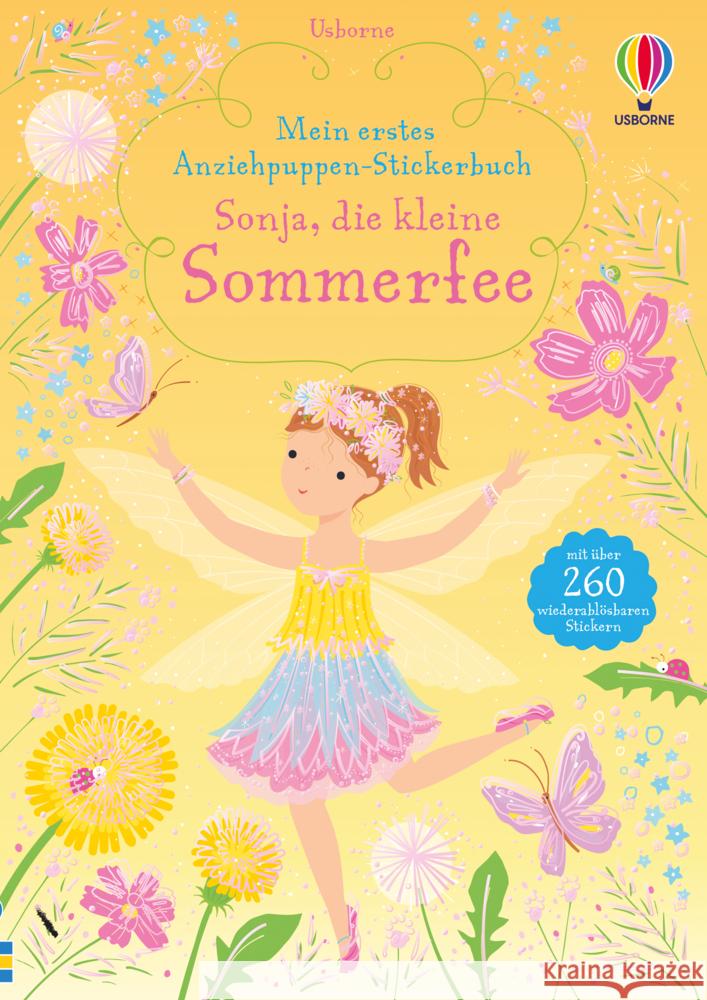 Mein erstes Anziehpuppen-Stickerbuch: Sonja, die kleine Sommerfee Watt, Fiona 9781789417944 Usborne Verlag - książka