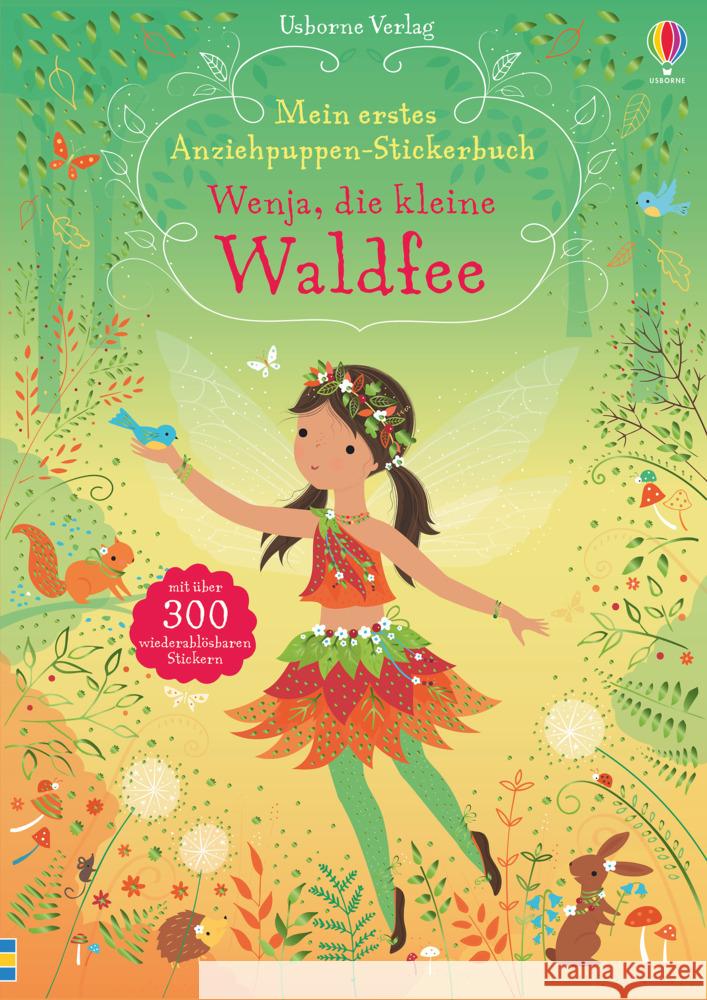 Mein erstes Anziehpuppen-Stickerbuch: Wenja, die kleine Waldfee Watt, Fiona 9781789413809 Usborne Verlag - książka