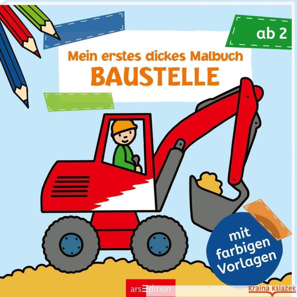 Mein erstes dickes Malbuch ab 2 - Baustelle  9783845850252 ars edition - książka