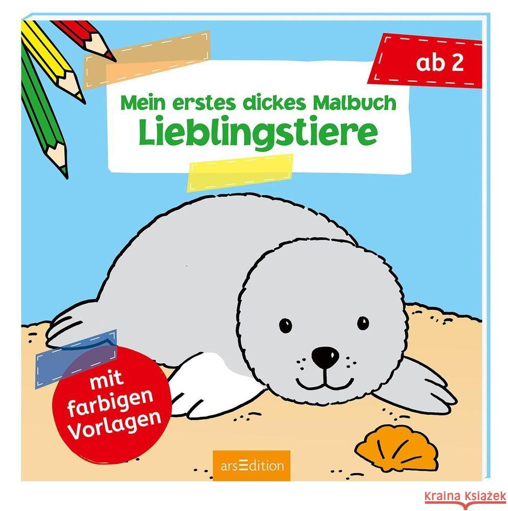 Mein erstes dickes Malbuch Lieblingstiere : mit farbigen Vorlagen  9783845837215 ars edition - książka