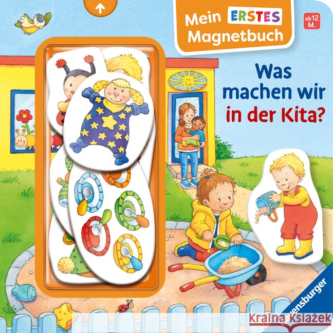 Mein erstes Magnetbuch - Was machen wir in der Kita? Grimm, Sandra 9783473422104 Ravensburger Verlag - książka