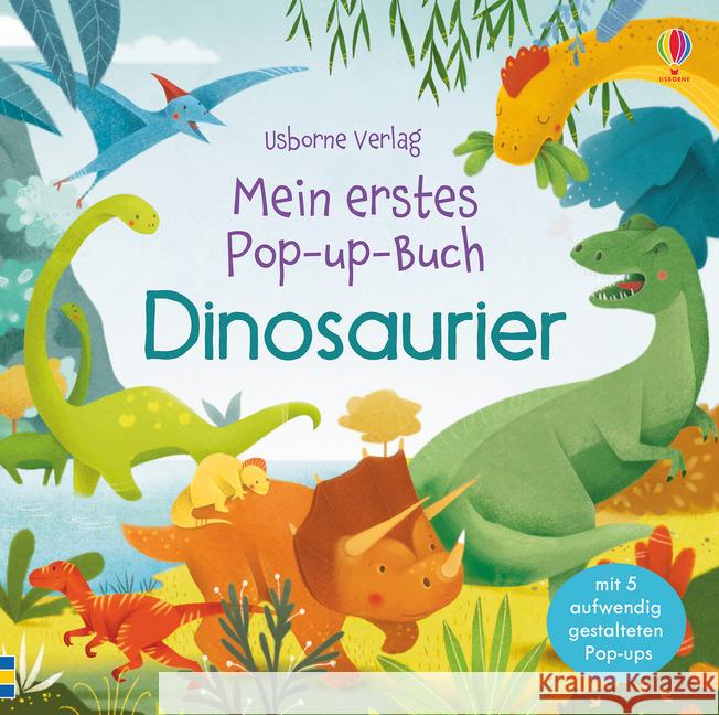 Mein erstes Pop-up-Buch: Dinosaurier : Mit 5 aufwendig gestalteten Pop-ups Watt, Fiona 9781782325871 Usborne Verlag - książka