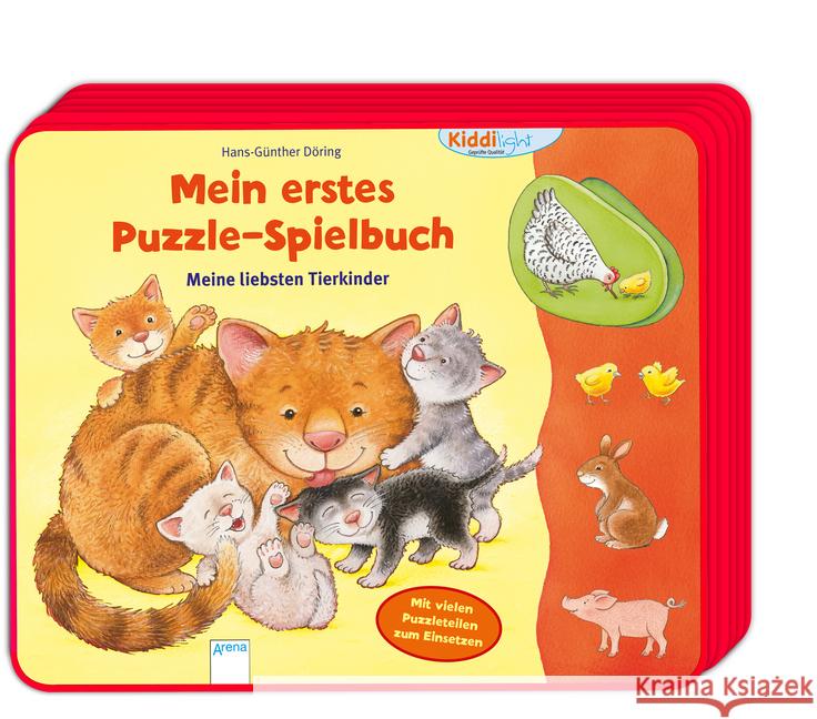 Mein erstes Puzzle-Spielbuch : Meine liebsten Tierkinder Döring, Hans-Günther 9783401713762 Arena - książka