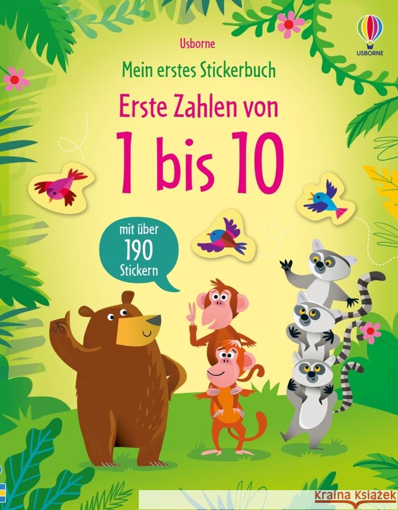 Mein erstes Stickerbuch: Erste Zahlen von 1 bis 10  9781035701193 Usborne Verlag - książka