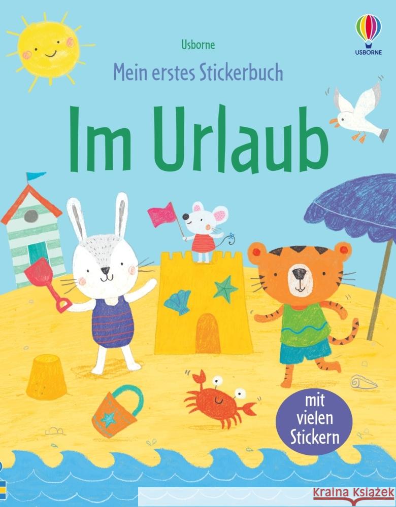 Mein erstes Stickerbuch: Im Urlaub  9781035701216 Usborne Verlag - książka