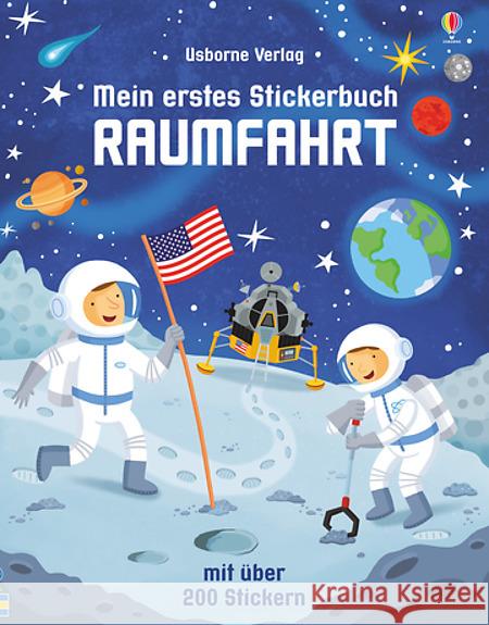 Mein erstes Stickerbuch: Raumfahrt : Mit über 200 Stickern Smith, Sam 9781782327554 Usborne Verlag - książka