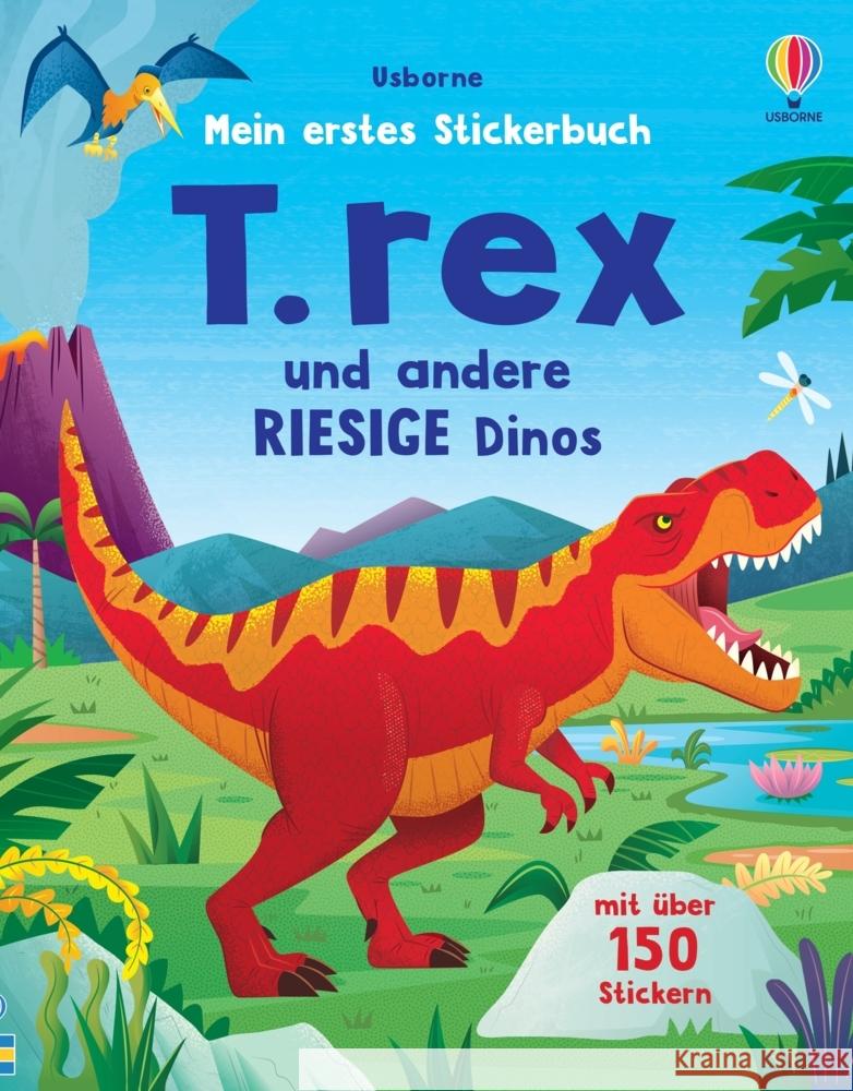 Mein erstes Stickerbuch: T. rex und andere RIESIGE Dinos  9781035701247 Usborne Verlag - książka