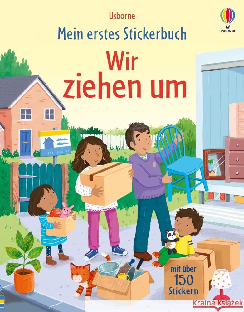 Mein erstes Stickerbuch: Wir ziehen um Greenwell, Jessica 9781035704415 Usborne Verlag - książka