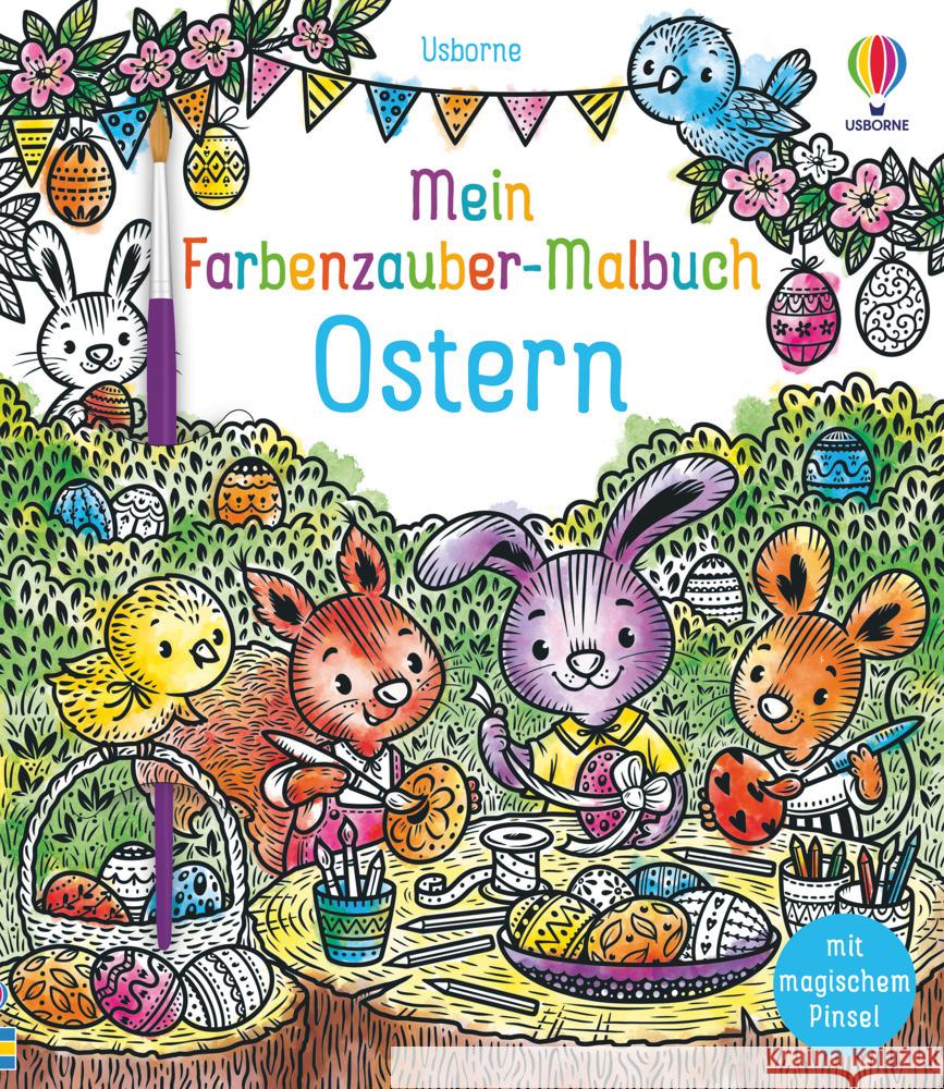 Mein Farbenzauber-Malbuch: Ostern Wheatley, Abigail 9781789417128 Usborne Verlag - książka