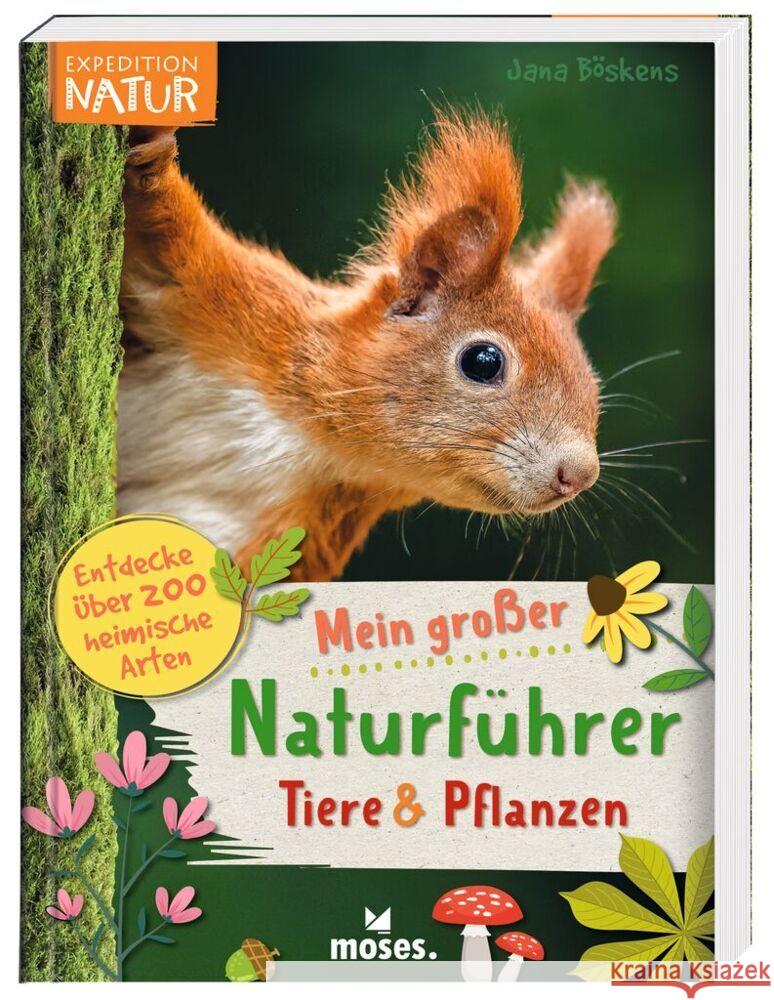 Mein großer Naturführer Tiere & Pflanzen Böskens, Jana 9783964551931 moses. Verlag - książka