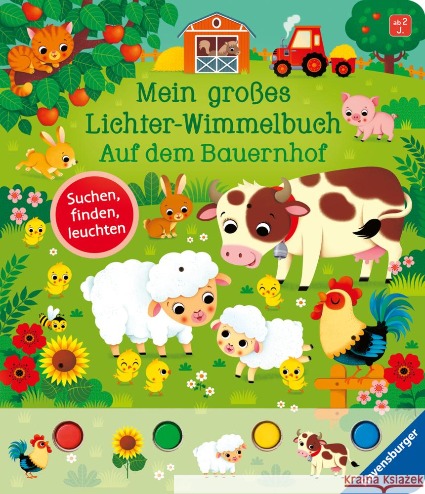 Mein großes Lichter-Wimmelbuch: Auf dem Bauernhof Grimm, Sandra 9783473410415 Ravensburger Verlag - książka