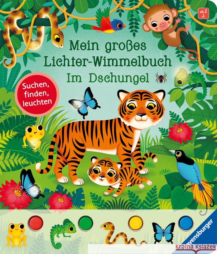 Mein großes Lichter-Wimmelbuch: Im Dschungel Grimm, Sandra 9783473419029 Ravensburger Verlag - książka