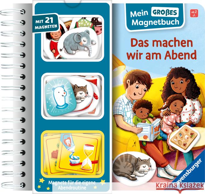 Mein großes Magnetbuch - Das machen wir am Abend Streck, Aurelia 9783473421282 Ravensburger Verlag - książka