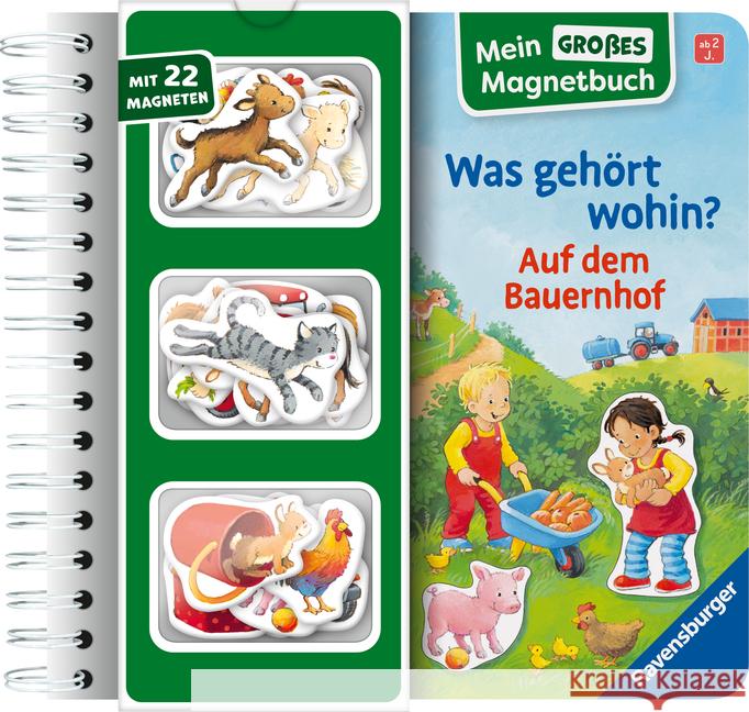 Mein großes Magnetbuch - Was gehört wohin? Auf dem Bauernhof Senner, Katja 9783473421800 Ravensburger Verlag - książka