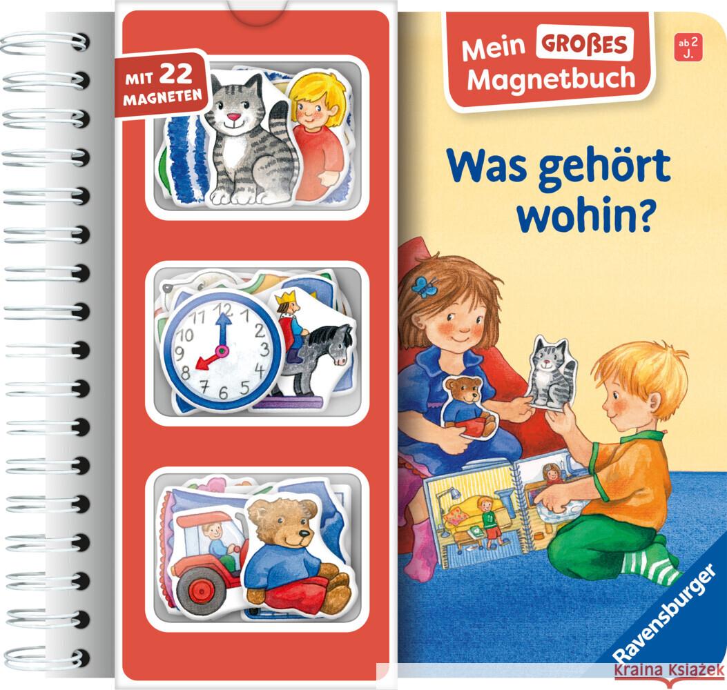 Mein großes Magnetbuch: Was gehört wohin? - Magnet-Spielbuch ab 2 Jahren, Bilderbuch Eberhard, Irmgard 9783473421527 Ravensburger Verlag - książka