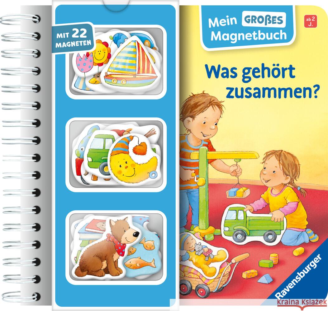 Mein großes Magnetbuch: Was gehört zusammen? - Magnet-Spielbuch ab 2 Jahren, Bilderbuch Nahrgang, Frauke 9783473421510 Ravensburger Verlag - książka
