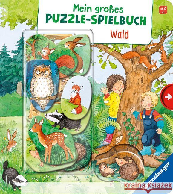 Mein großes Puzzle-Spielbuch: Wald Rulff, Mila 9783473418244 Ravensburger Verlag - książka