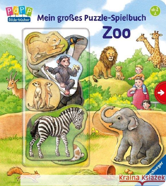 Mein großes Puzzle-Spielbuch Zoo Möller, Anne 9783473436538 Ravensburger Buchverlag - książka