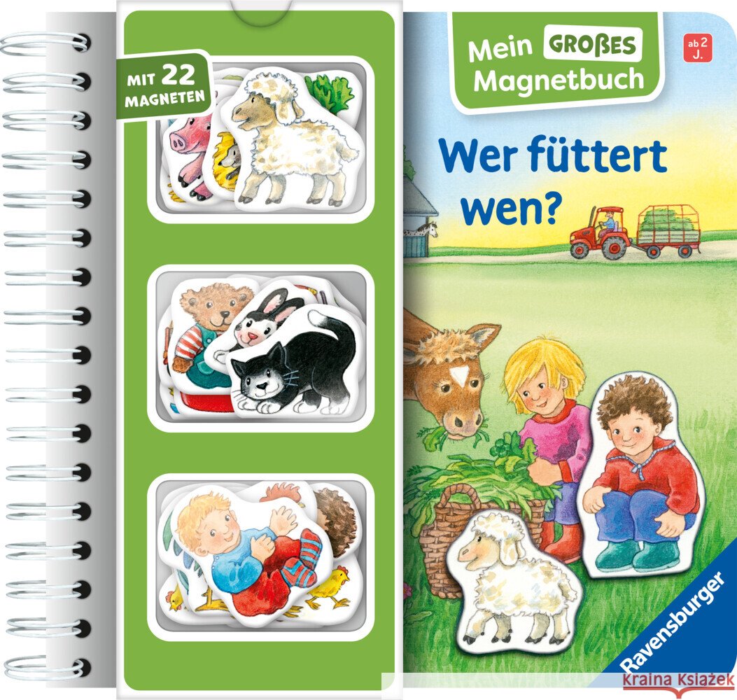 Mein großes Magnetbuch: Wer füttert wen? - Magnet-Spielbuch ab 2 Jahren, Bilderbuch Eberhard, Irmgard 9783473421602 Ravensburger Verlag - książka