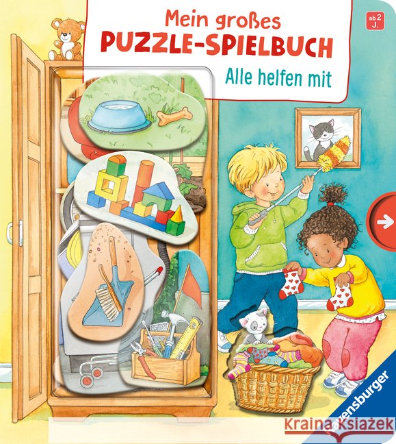 Mein großes Puzzle-Spielbuch - Alle helfen mit Rulff, Mila 9783473421275 Ravensburger Verlag - książka