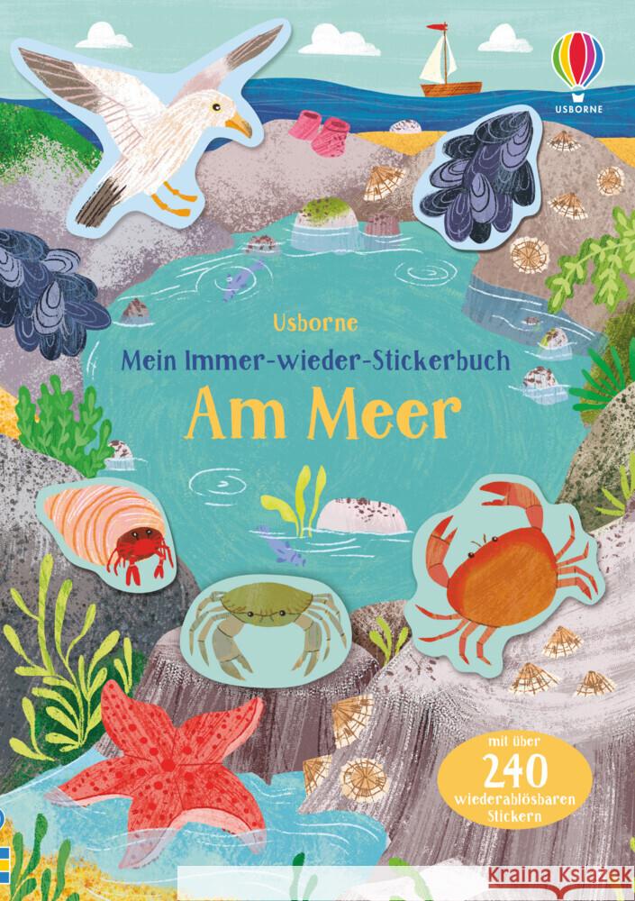 Mein Immer-wieder-Stickerbuch: Am Meer Greenwell, Jessica 9781789416459 Usborne Verlag - książka