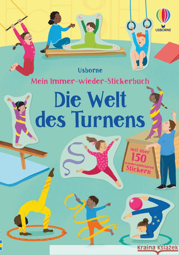 Mein Immer-wieder-Stickerbuch: Die Welt des Turnens Greenwell, Jessica 9781789416442 Usborne Verlag - książka