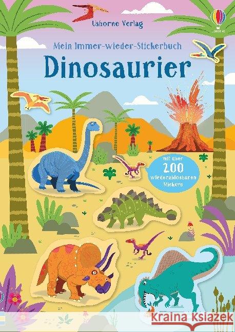 Mein Immer-wieder-Stickerbuch: Dinosaurier : Mit über 200 wiederablösbaren Stickern Robson, Kirsteen 9781789411744 Usborne Verlag - książka