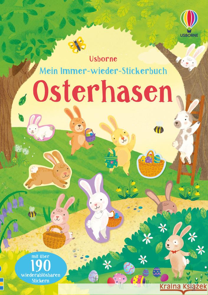 Mein Immer-wieder-Stickerbuch: Osterhasen Pickersgill, Kristie 9781789416428 Usborne Verlag - książka