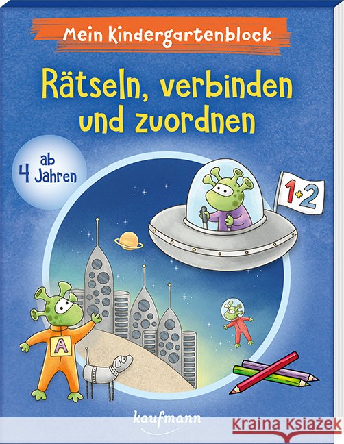 Mein Kindergartenblock - Rätseln, verbinden und zuordnen Kamlah, Klara 9783780665690 Kaufmann - książka