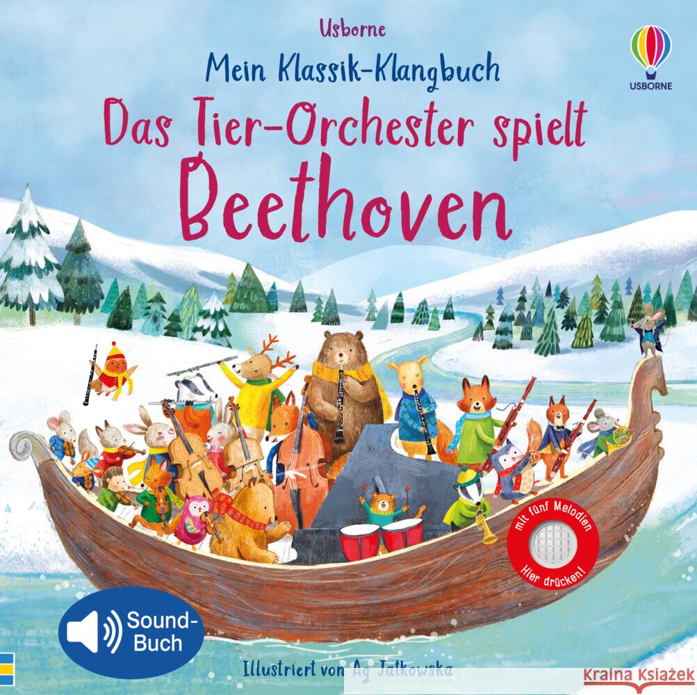 Mein Klassik-Klangbuch: Das Tier-Orchester spielt Beethoven Taplin, Sam 9781789417494 Usborne Verlag - książka