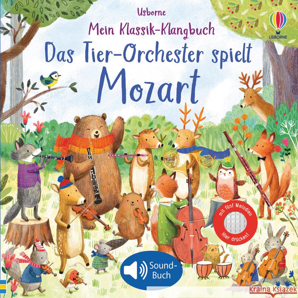 Mein Klassik-Klangbuch: Das Tier-Orchester spielt Mozart Taplin, Sam 9781789415681 Usborne Verlag - książka