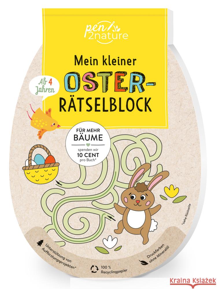 Mein kleiner Oster-Rätselblock für Kinder ab 4 Jahren pen2nature 9783987640704 Pen2nature - książka