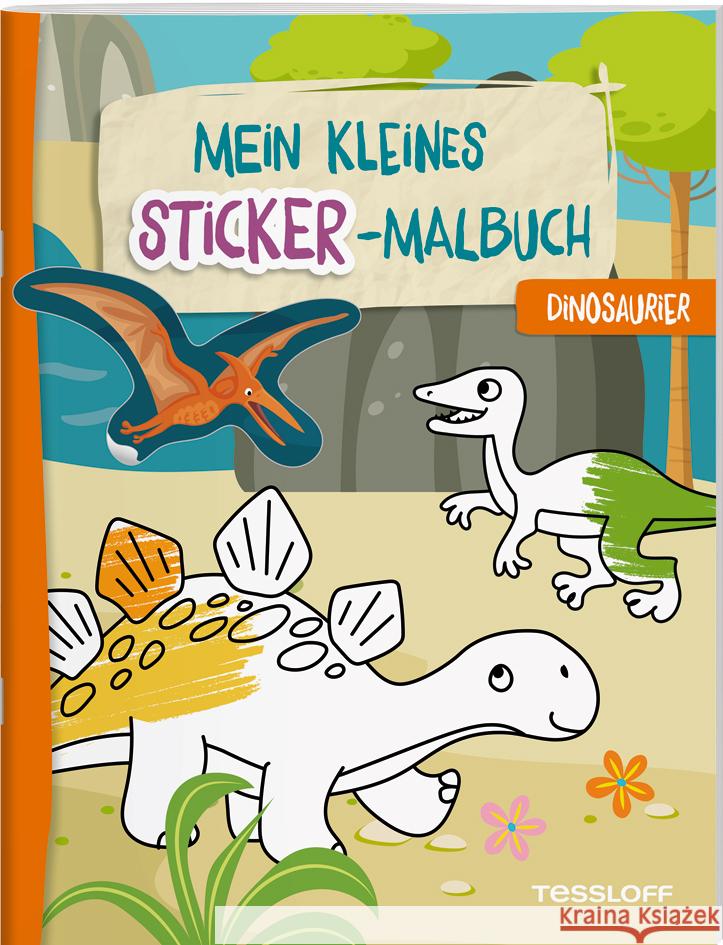 Mein kleines Sticker-Malbuch. Dinosaurier  9783788646837 Tessloff Verlag Ragnar Tessloff GmbH & Co. KG - książka