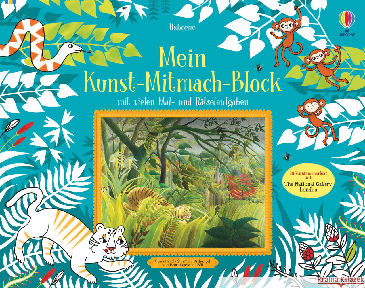 Mein Kunst-Mitmach-Block Hore, Rosie 9781789413458 Usborne Verlag - książka