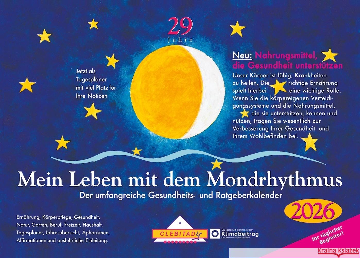 Mein Leben mit dem Mondrhythmus, kleine Ausgabe 2013  9783932547195 CLEBITADY - książka