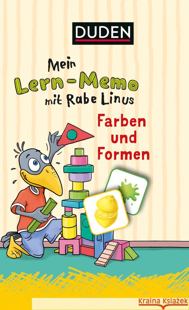 Mein Lern-Memo mit Rabe Linus - Farben und Formen (Kinderspiele) Raab, Dorothee 9783411727964 Duden - książka