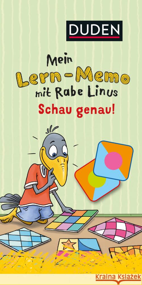 Mein Lern-Memo mit Rabe Linus - Schau genau! Raab, Dorothee 9783411770502 Duden - książka