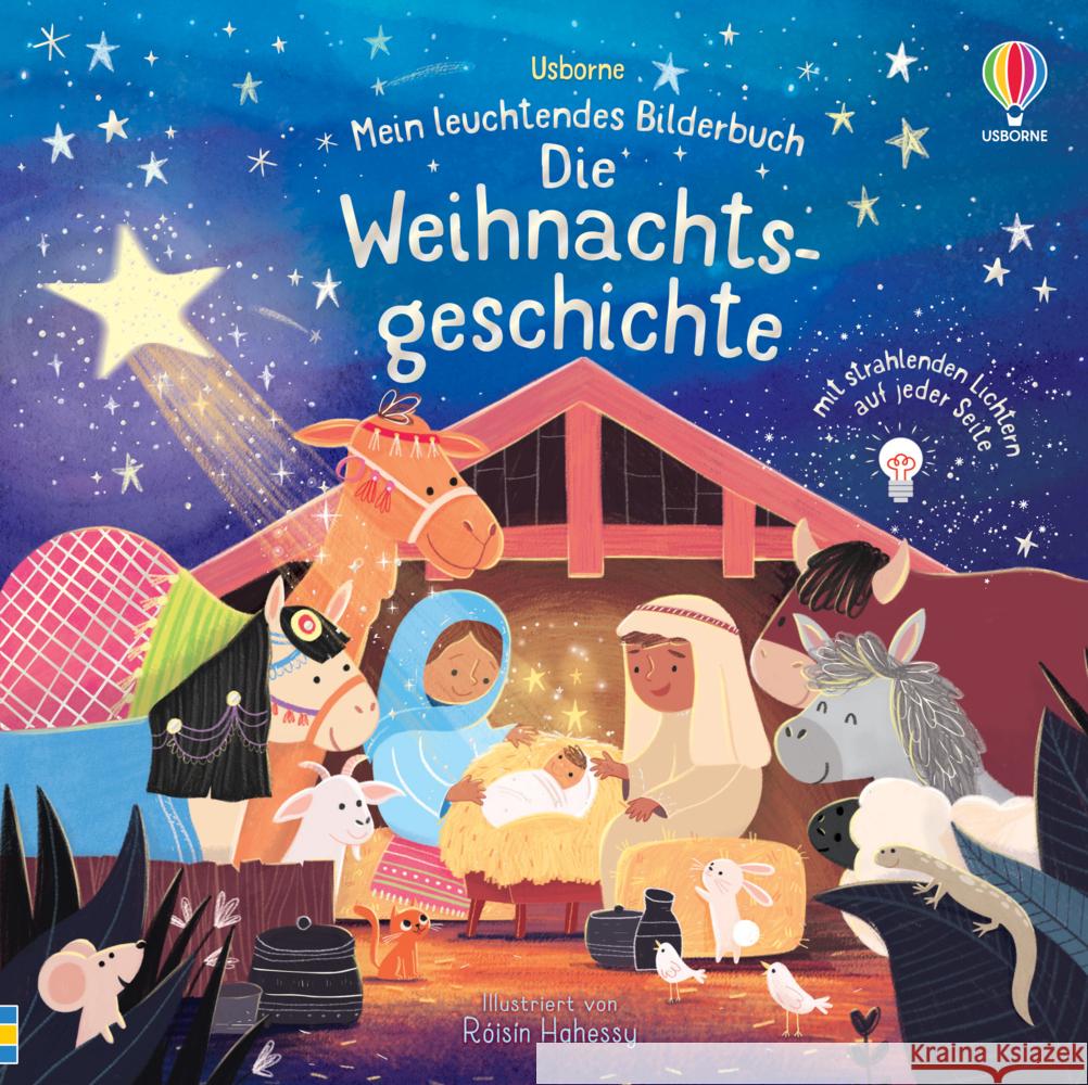 Mein leuchtendes Bilderbuch: Die Weihnachtsgeschichte Taplin, Sam 9781789417234 Usborne Verlag - książka