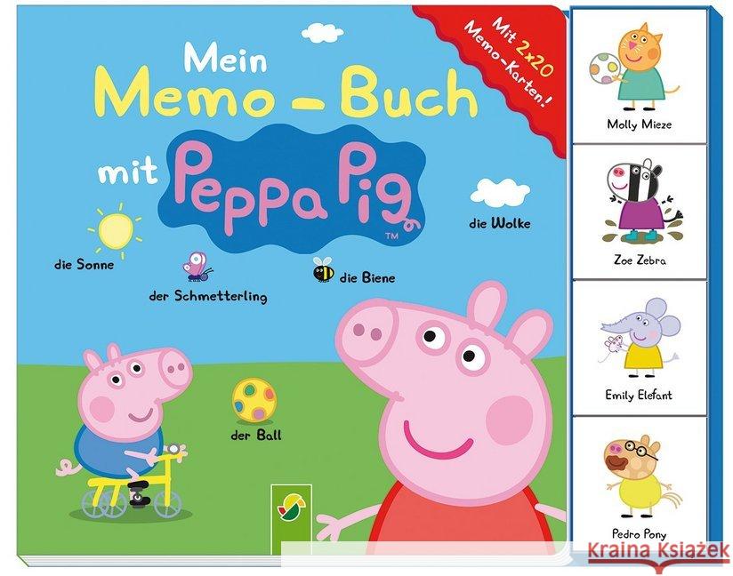 Mein Memo-Buch mit Peppa Pig : Mit 2 x 20 Memo-Karten  9783849907549 Schwager & Steinlein - książka