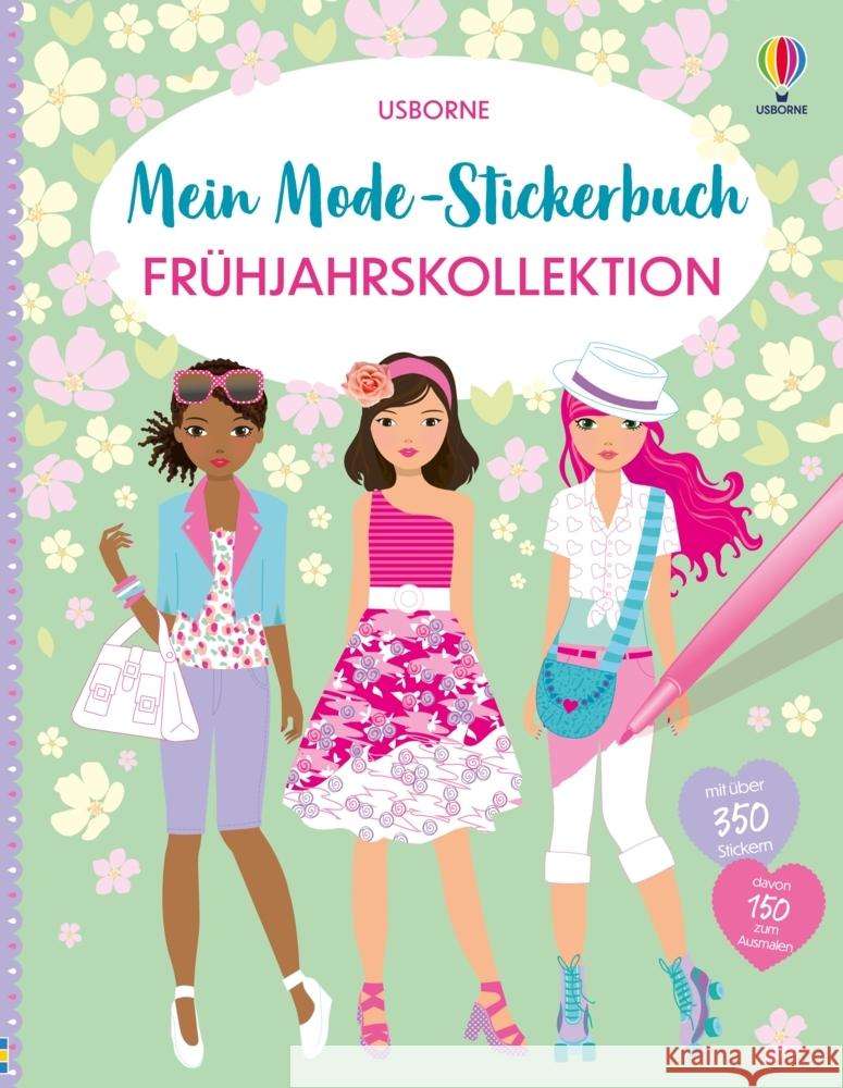 Mein Mode-Stickerbuch: Frühjahrskollektion  9781035701582 Usborne Verlag - książka