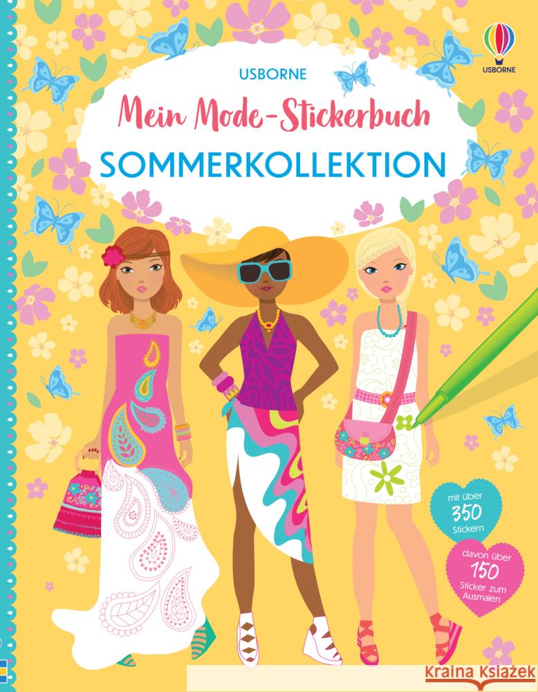 Mein Mode-Stickerbuch: Sommerkollektion Watt, Fiona 9781789418774 Usborne Verlag - książka