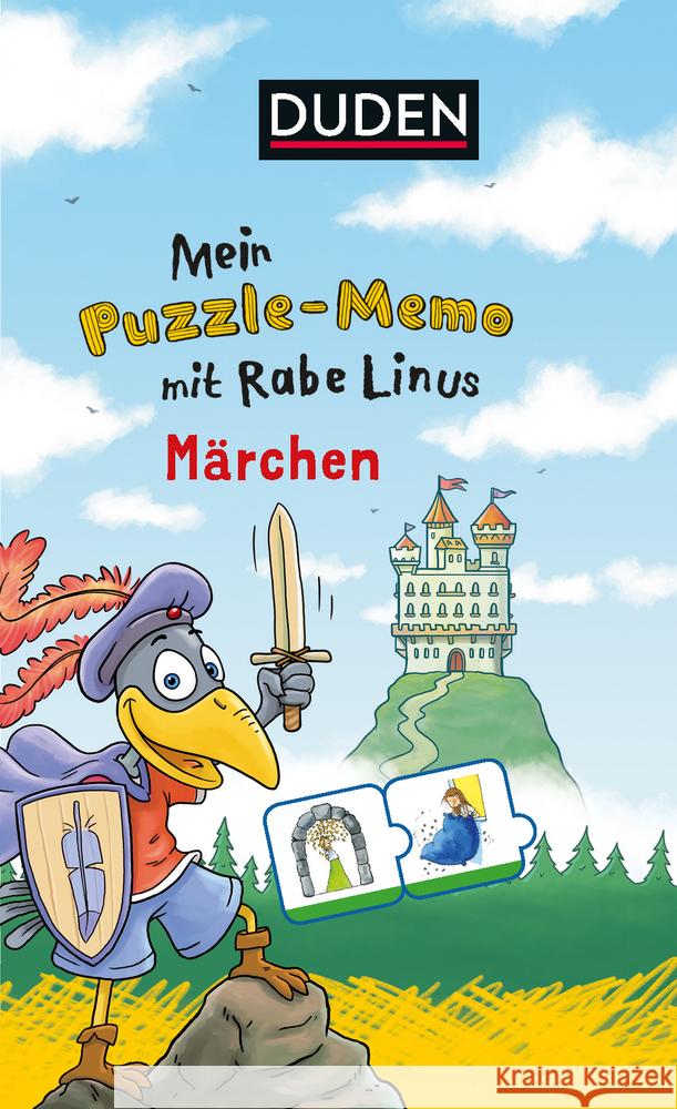 Mein Puzzlememo mit Rabe Linus - Märchen (Kinderspiel) Raab, Dorothee 9783411727971 Duden - książka