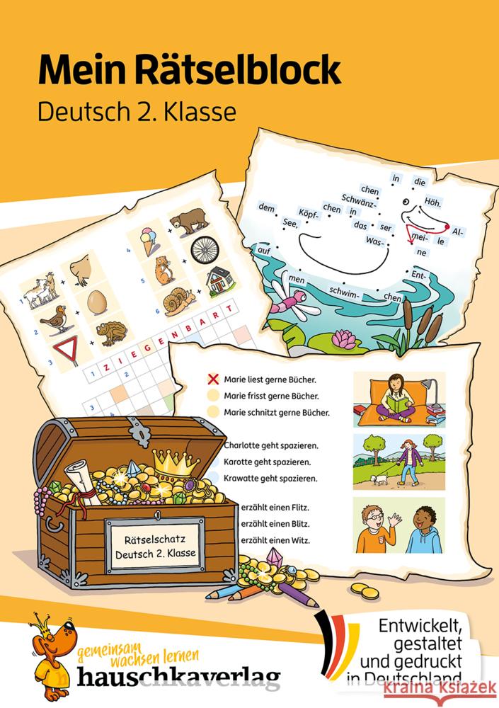 Mein Rätselblock Deutsch 2. Klasse Rhauderwiek, Melanie 9783881006828 Hauschka - książka