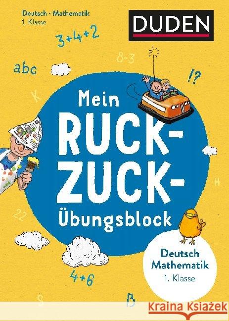 Mein Ruckzuck-Übungsblock Deutsch/Mathematik 1. Klasse Fahlbusch, Claudia 9783411721184 Duden - książka