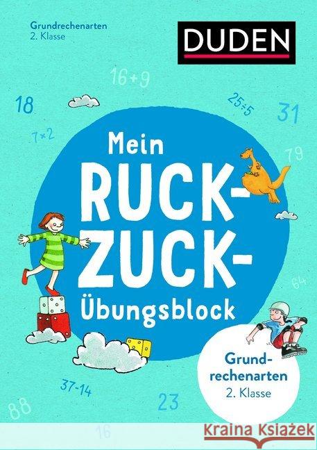 Mein Ruckzuck-Übungsblock Grundrechenarten 2. Klasse Müller-Wolfangel, Ute; Schreiber, Beate 9783411753635 Duden - książka