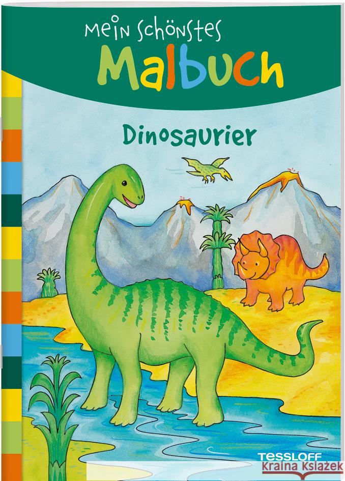 Mein schönstes Malbuch. Dinosaurier  9783788642099 Tessloff Verlag Ragnar Tessloff GmbH & Co. KG - książka