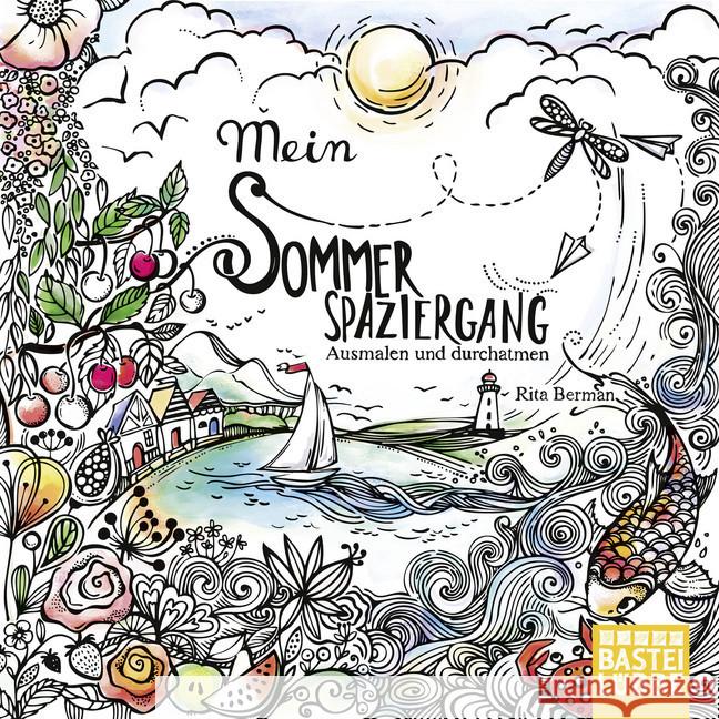 Mein Sommerspaziergang : Ausmalen und durchatmen Berman, Rita 9783404609291 Bastei Lübbe - książka