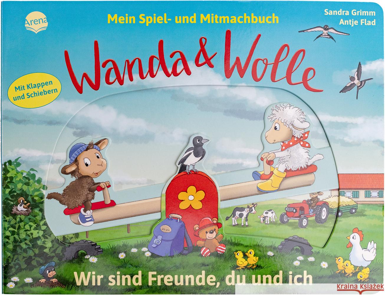 Mein Spiel- und Mitmachbuch. Wanda und Wolle - Wir sind Freunde, du und ich Grimm, Sandra 9783401721644 Arena - książka