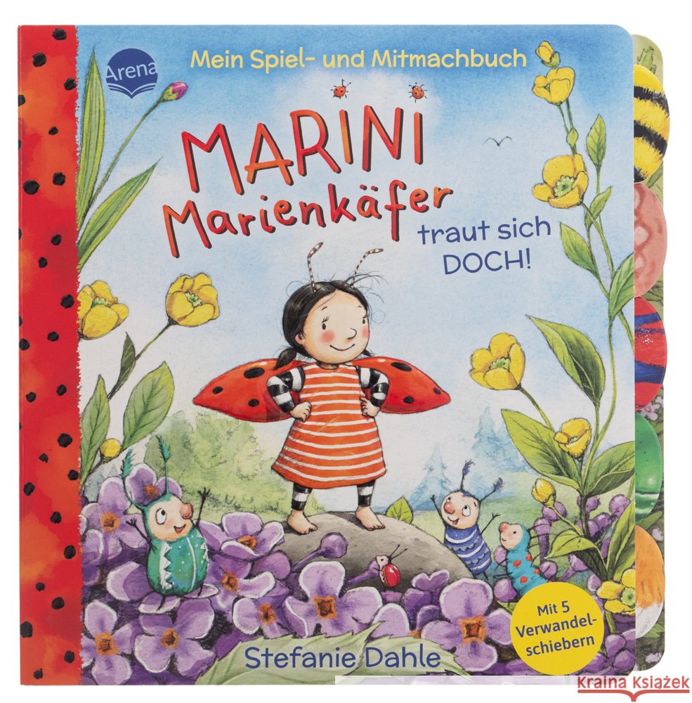 Mein Spiel- und Mitmachbuch. Marini Marienkäfer traut sich DOCH! Dahle, Stefanie 9783401722436 Arena - książka